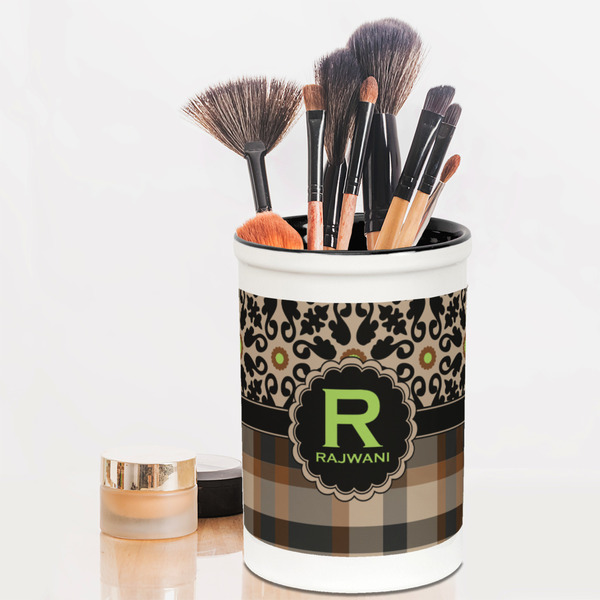 Moroccan Mosaic & Plaid Pencil Holder - LIFESTYLE makeup