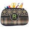 Moroccan Mosaic & Plaid Neoprene Pencil Case - Medium w/ Name and Initial