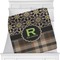 Moroccan Mosaic & Plaid Minky Blanket - 40"x30" - Single Sided (Personalized)