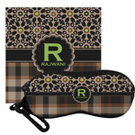 Moroccan Mosaic & Plaid Eyeglass Case & Cloth (Personalized)