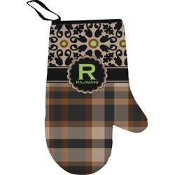Moroccan Mosaic & Plaid Right Oven Mitt (Personalized)