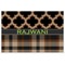 Moroccan Mosaic & Plaid Personalized Placemat (Back)