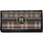 Moroccan Mosaic & Plaid Canvas Checkbook Cover (Personalized)
