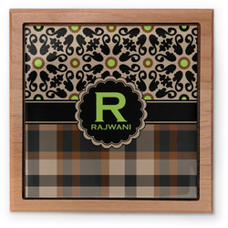 Moroccan Mosaic & Plaid Pet Urn w/ Name and Initial