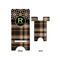 Moroccan Mosaic & Plaid Phone Stand - Front & Back