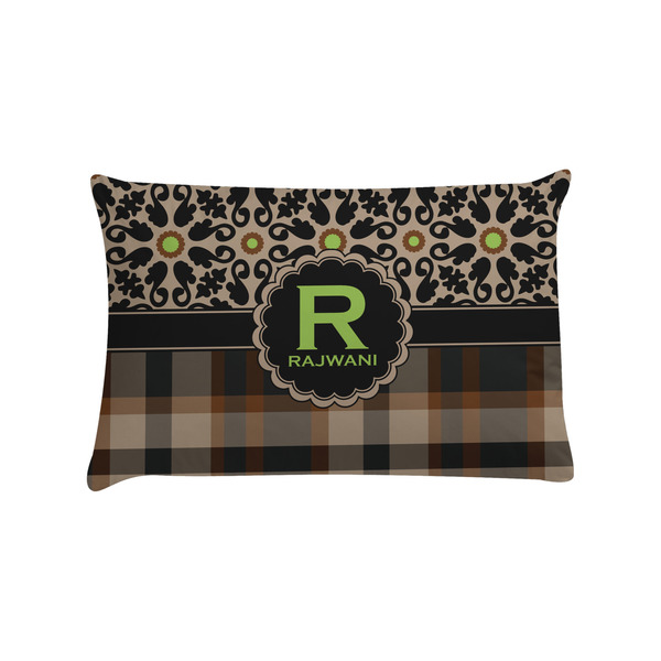 Custom Moroccan Mosaic & Plaid Pillow Case - Standard (Personalized)