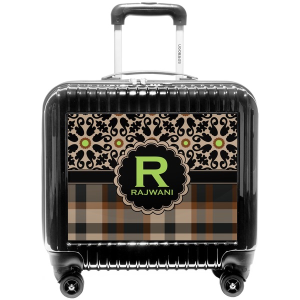 Custom Moroccan Mosaic & Plaid Pilot / Flight Suitcase (Personalized)