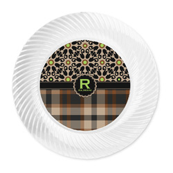 Moroccan Mosaic & Plaid Plastic Party Dinner Plates - 10" (Personalized)