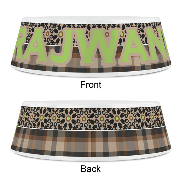 Moroccan Mosaic & Plaid Plastic Pet Bowls - Small - APPROVAL
