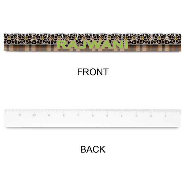 Moroccan Mosaic & Plaid Plastic Ruler - 12" - APPROVAL