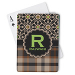 Moroccan Mosaic & Plaid Playing Cards (Personalized)