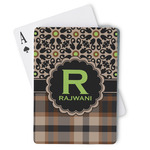 Moroccan Mosaic & Plaid Playing Cards (Personalized)