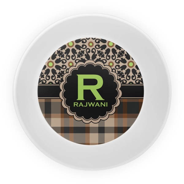 Moroccan Mosaic & Plaid Melamine Bowl - Center