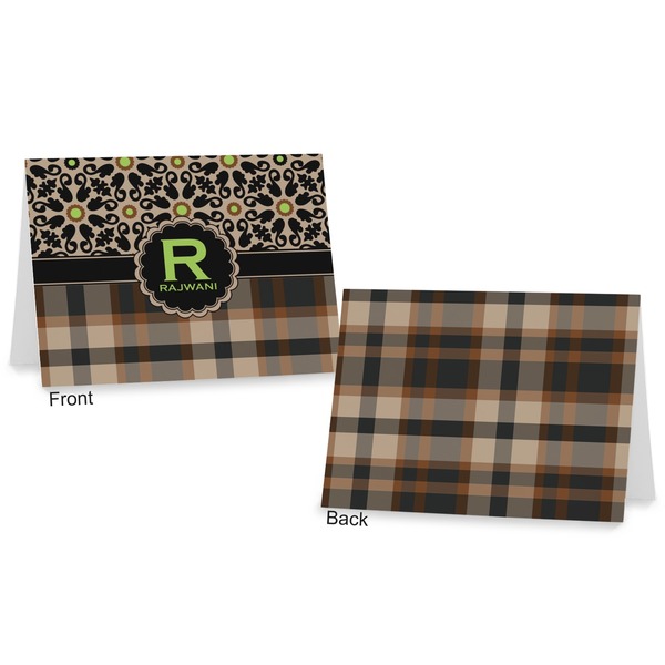 Moroccan Mosaic & Plaid Postcard - Front and Back