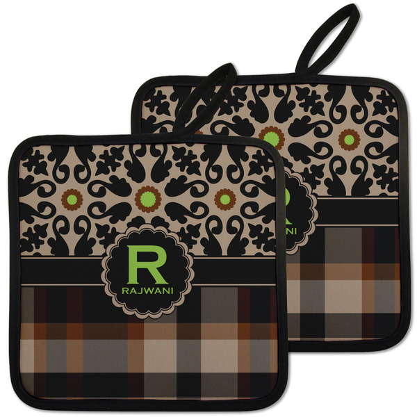 Moroccan Mosaic & Plaid Pot Holders - Set of 2 MAIN