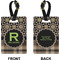 Moroccan Mosaic & Plaid Rectangle Luggage Tag (Front + Back)
