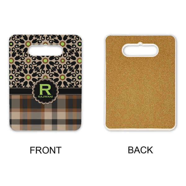 Moroccan Mosaic & Plaid Rectangle Trivet with Handle - APPROVAL