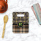 Moroccan Mosaic & Plaid Rectangle Trivet with Handle - LIFESTYLE