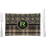 Moroccan Mosaic & Plaid Rectangular Glass Lunch / Dinner Plate - Single or Set (Personalized)