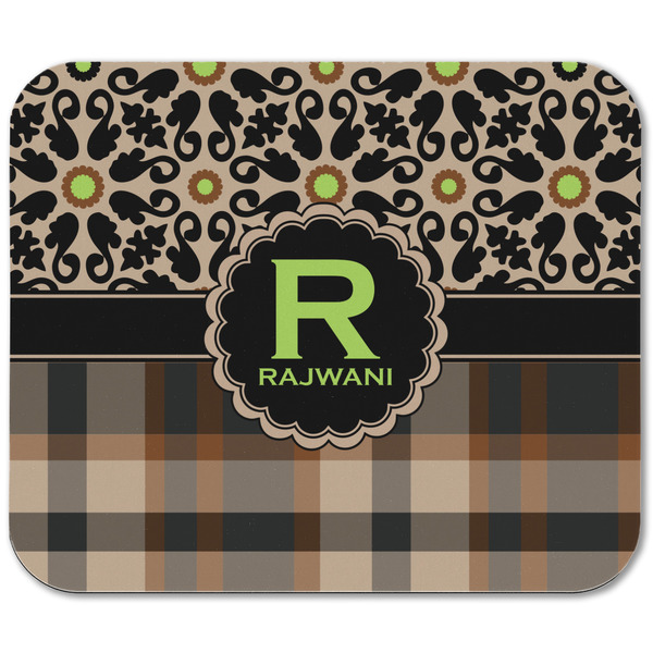 Moroccan Mosaic & Plaid Rectangular Mouse Pad - APPROVAL