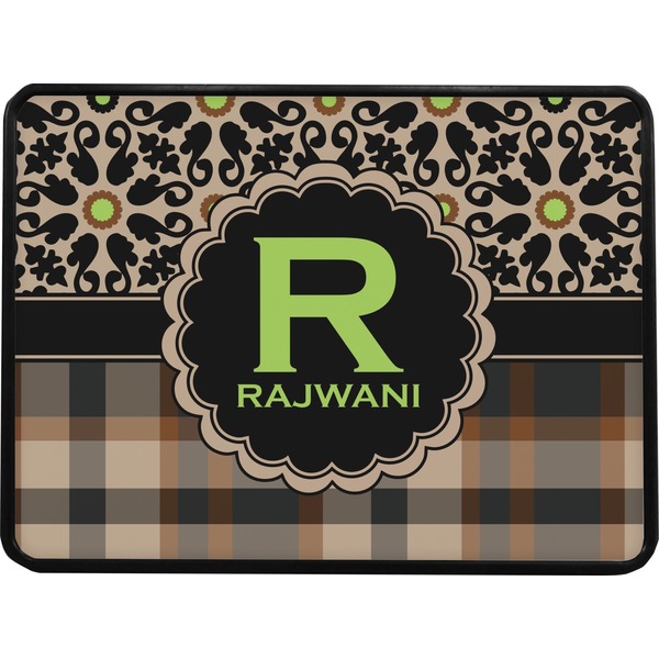 Moroccan Mosaic & Plaid Rectangular Trailer Hitch Cover (Personalized)