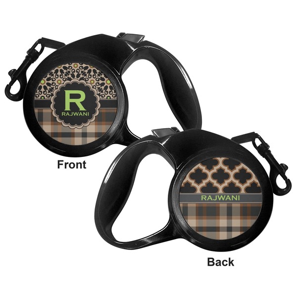 Moroccan Mosaic & Plaid Retractable Dog Leash - Small - Apvl
