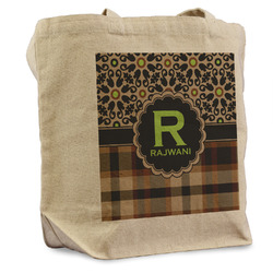 Moroccan Mosaic & Plaid Reusable Cotton Grocery Bag - Single (Personalized)