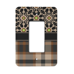 Moroccan Mosaic & Plaid Rocker Style Light Switch Cover - Single Switch