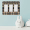 Moroccan Mosaic & Plaid Rocker Light Switch Covers - Triple - IN CONTEXT