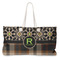 Moroccan Mosaic & Plaid Large Tote Bag with Rope Handles (Personalized)
