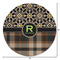 Moroccan Mosaic & Plaid Round Area Rug - Size