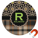 Moroccan Mosaic & Plaid Car Magnet (Personalized)