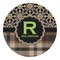 Moroccan Mosaic & Plaid Round Decal
