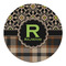 Moroccan Mosaic & Plaid Round Paper Coaster - Approval