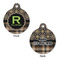 Moroccan Mosaic & Plaid Round Pet Tag - Front & Back