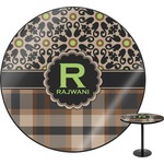 Moroccan Mosaic & Plaid Round Table (Personalized)