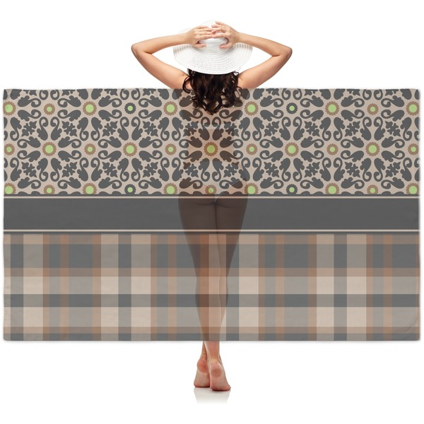 Custom Moroccan Mosaic & Plaid Sheer Sarong