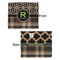Moroccan Mosaic & Plaid Security Blanket - Front & Back View