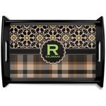 Moroccan Mosaic & Plaid Wooden Tray (Personalized)