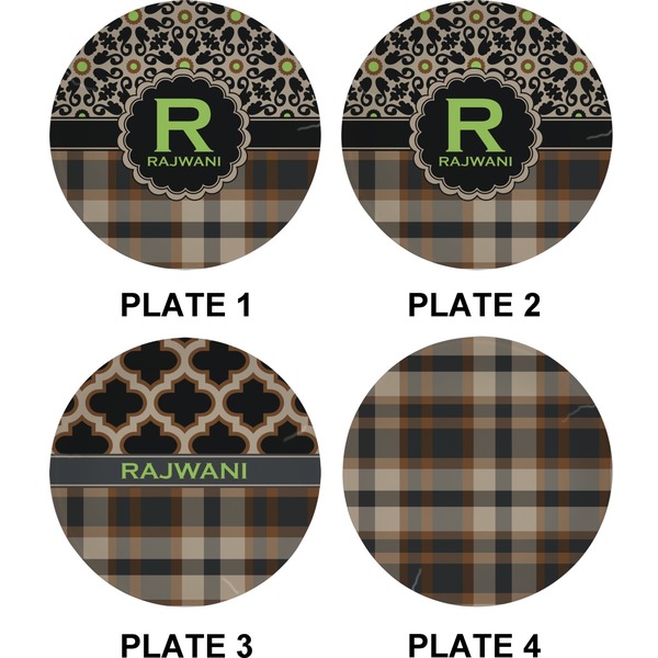 Moroccan Mosaic & Plaid Set of Appetizer / Dessert Plates (Approval)