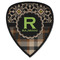Moroccan Mosaic & Plaid Iron on Shield Patch A w/ Name and Initial