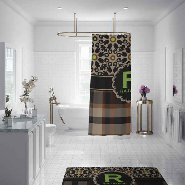 Moroccan Mosaic & Plaid Shower Curtain - 70"x83"