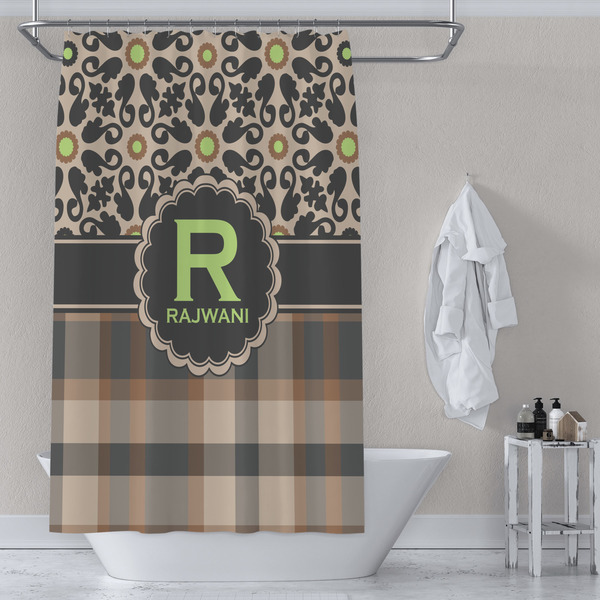 Moroccan Mosaic & Plaid Shower Curtain Lifestyle