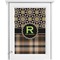 Moroccan Mosaic & Plaid Single White Cabinet Decal