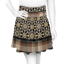 Moroccan Mosaic & Plaid Skater Skirt - X Large