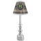 Moroccan Mosaic & Plaid Small Chandelier Lamp - LIFESTYLE (on candle stick)