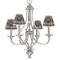 Moroccan Mosaic & Plaid Small Chandelier Shade - LIFESTYLE (on chandelier)