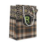 Moroccan Mosaic & Plaid Small Gift Bag (Personalized)
