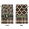Moroccan Mosaic & Plaid Small Laundry Bag - Front & Back View