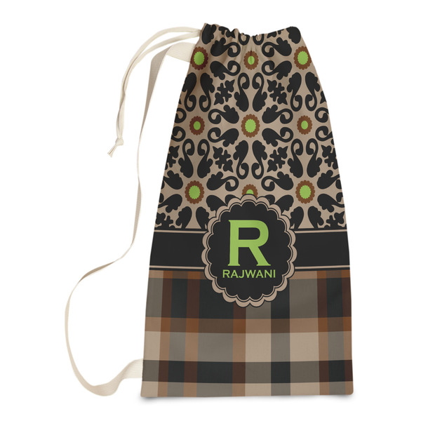 Custom Moroccan Mosaic & Plaid Laundry Bags - Small (Personalized)